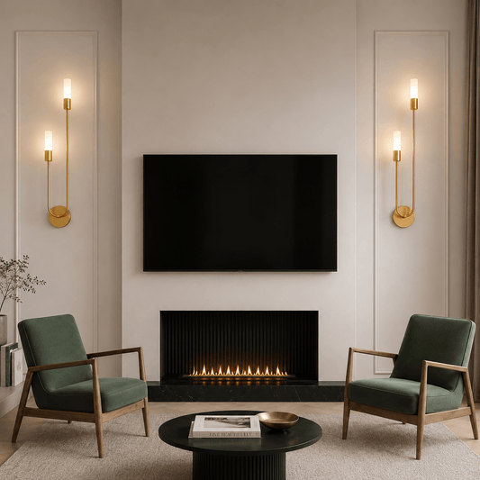 Sofello Applique murale dorée noire design minimaliste – 2 sources G9 LED – chambre, salon, couloir, salle de bain – style nordique