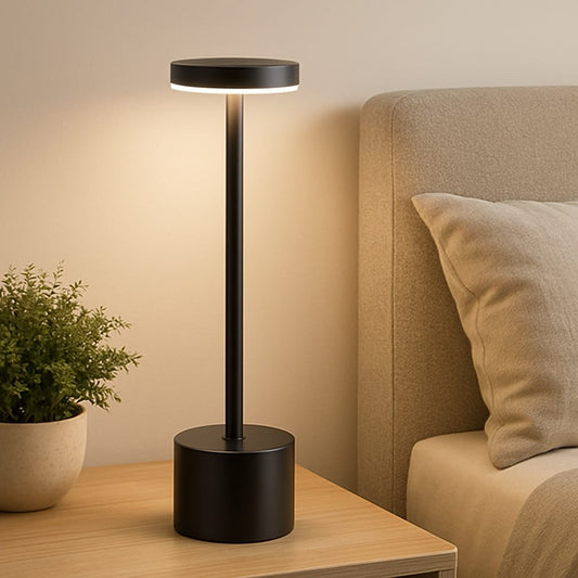 Sofello Lampe de chevet tactile sans fil rechargeable, LED dimmable en métal, plusieurs coloris - chambre, salon, bureau