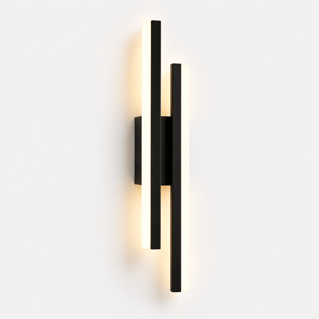 Sofello Applique murale LED dimmable métal & acrylique – 3 températures de couleur – noir ou doré – chambre, salon, couloir