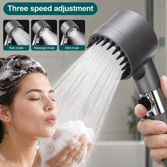 Sofello Pommeau de douche haute pression TurboHead filtrant anti-calcaire, économie d'eau
