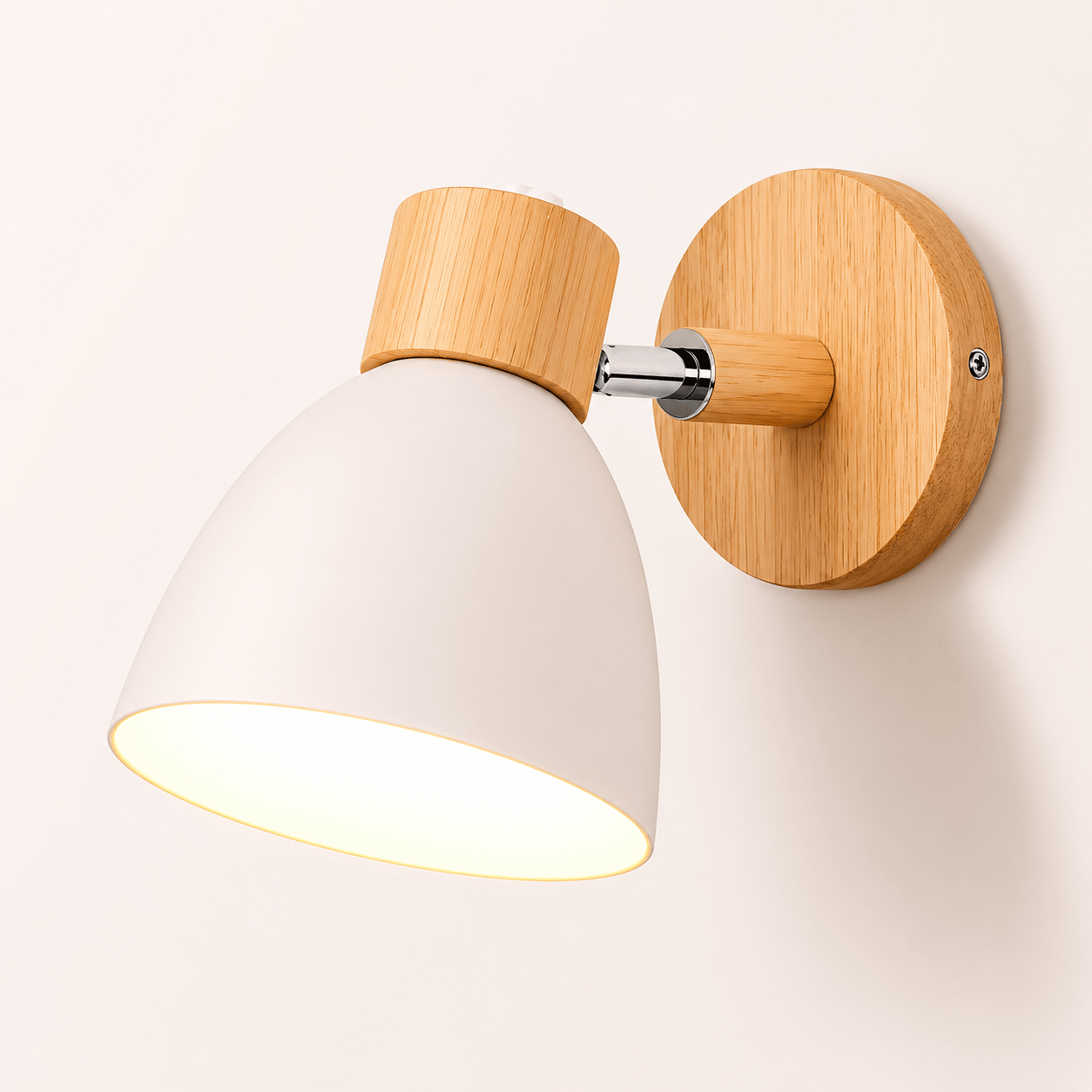 Sofello Applique murale bois & aluminium orientable – style nordique – chambre, salon, couloir – 6 coloris