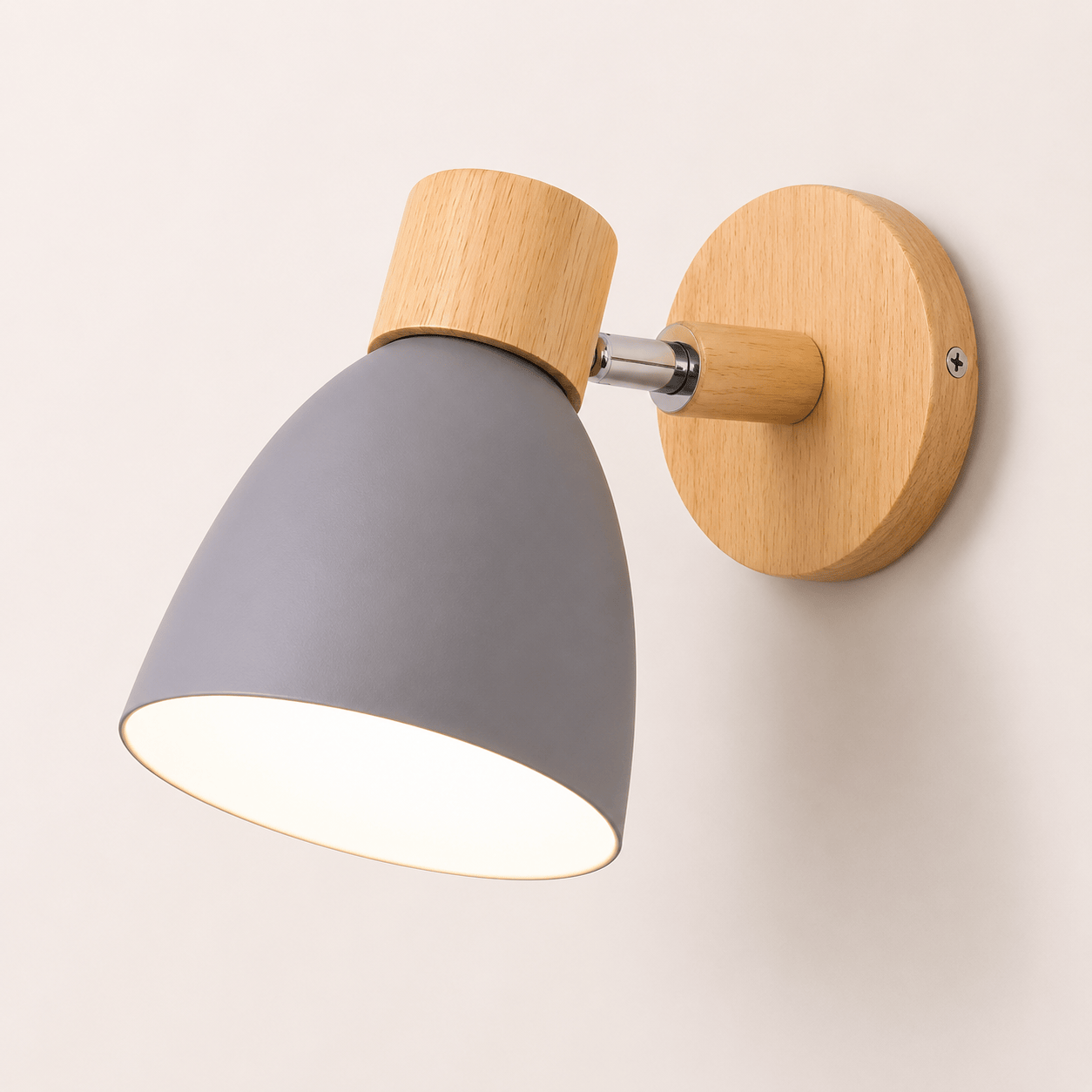 Sofello Applique murale bois & aluminium orientable – style nordique – chambre, salon, couloir – 6 coloris