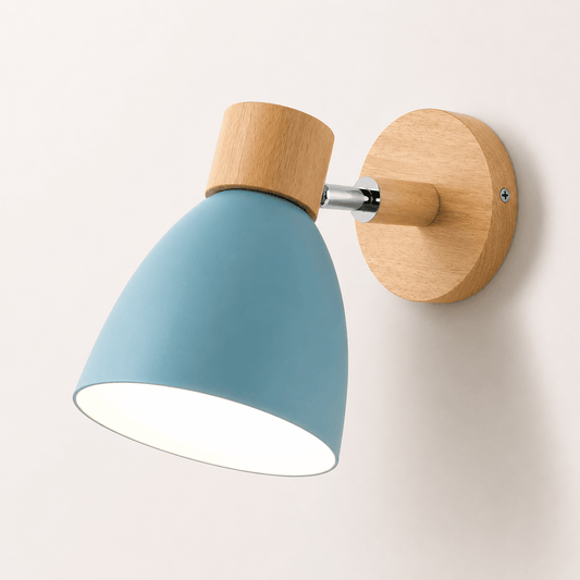 Sofello Applique murale bois & aluminium orientable – style nordique – chambre, salon, couloir – 6 coloris