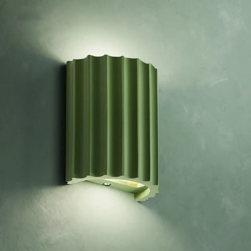 Sofello Applique murale design cannelée en résine, style nordique moderne, chambre, salon