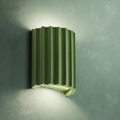Sofello Applique murale design cannelée en résine, style nordique moderne, chambre, salon