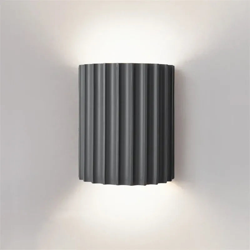 Sofello Applique murale design cannelée en résine, style nordique moderne, chambre, salon