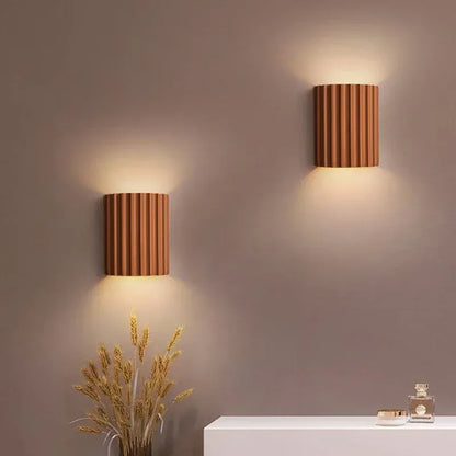 Sofello Applique murale design cannelée en résine, style nordique moderne, chambre, salon