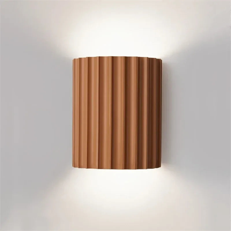 Sofello Applique murale design cannelée en résine, style nordique moderne, chambre, salon