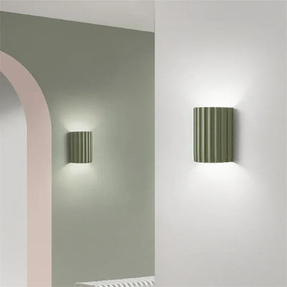 Sofello Applique murale design cannelée en résine, style nordique moderne, chambre, salon