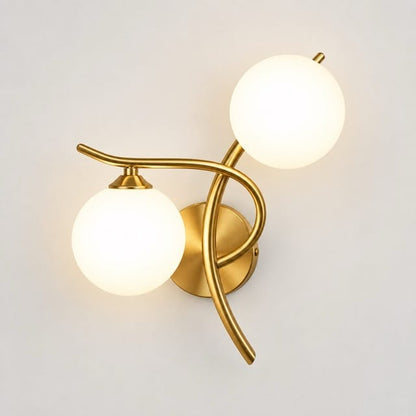 Sofello Applique murale design scandinave sphères en verre, doré ou noir - chambre, couloir, salon