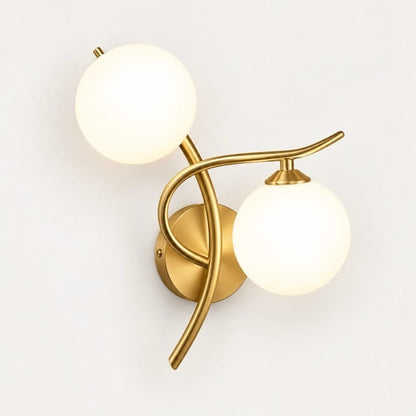 Sofello Applique murale design scandinave sphères en verre, doré ou noir - chambre, couloir, salon