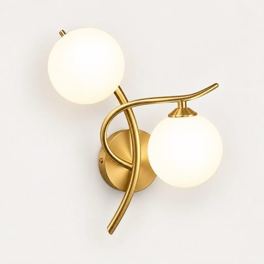 Sofello Applique murale design scandinave sphères en verre, doré ou noir - chambre, couloir, salon