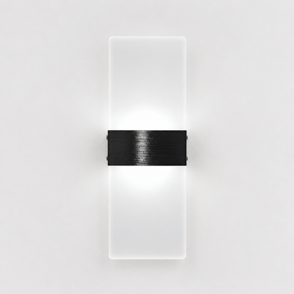 Sofello Applique murale LED acrylique 6W/12W – noir, doré ou argenté – faisceau haut & bas – chambre, salon, couloir