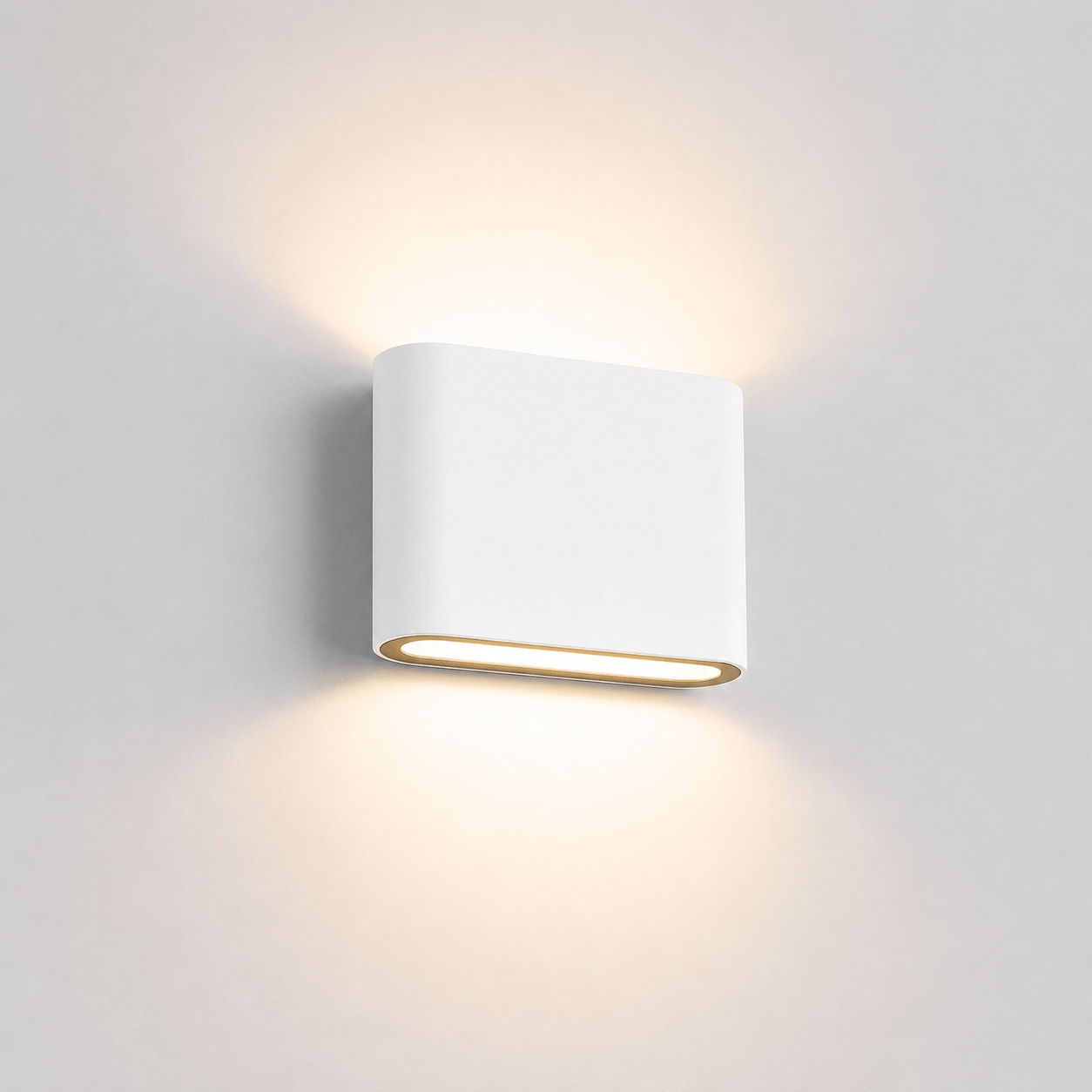 Sofello Applique murale LED aluminium IP65 – faisceau haut & bas – verre dépoli – noir ou blanc – chambre, couloir, escalier, façade