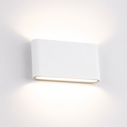 Sofello Applique murale LED aluminium IP65 – faisceau haut & bas – verre dépoli – noir ou blanc – chambre, couloir, escalier, façade