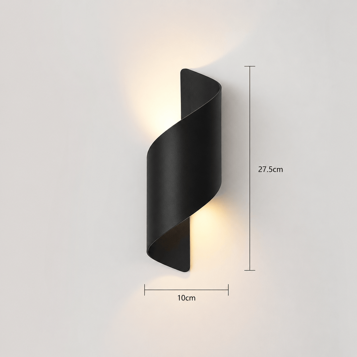 Sofello Applique murale LED aluminium IP65 intérieur & extérieur – faisceau haut & bas – noir ou blanc – salon, façade, couloir