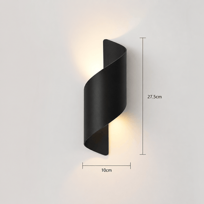 Sofello Applique murale LED aluminium IP65 intérieur & extérieur – faisceau haut & bas – noir ou blanc – salon, façade, couloir