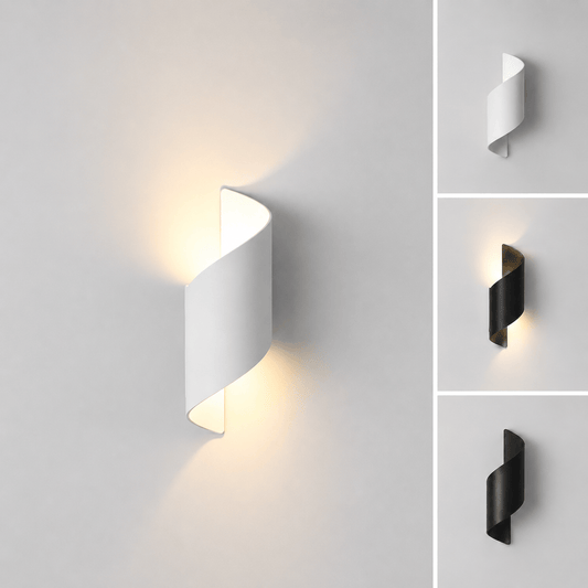 Sofello Applique murale LED aluminium IP65 intérieur & extérieur – faisceau haut & bas – noir ou blanc – salon, façade, couloir