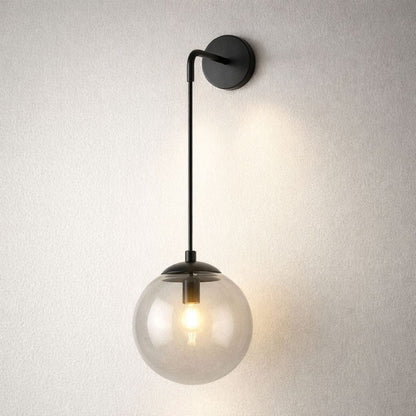 Sofello Applique Murale LED Boule en Verre Style Nordique Vintage – Fer et Verre | Salon Chambre Cuisine Salle de Bain