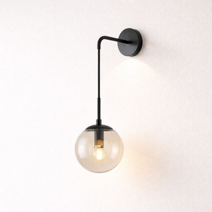 Sofello Applique Murale LED Boule en Verre Style Nordique Vintage – Fer et Verre | Salon Chambre Cuisine Salle de Bain