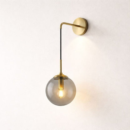 Sofello Applique Murale LED Boule en Verre Style Nordique Vintage – Fer et Verre | Salon Chambre Cuisine Salle de Bain