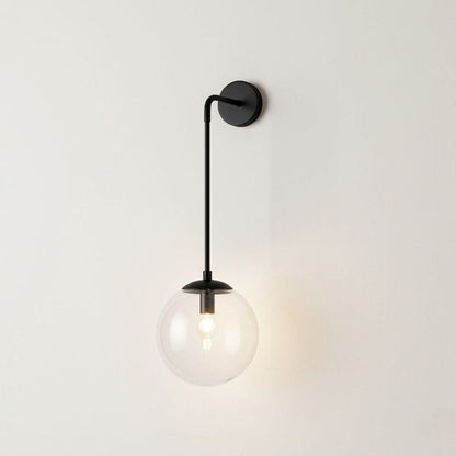 Sofello Applique Murale LED Boule en Verre Style Nordique Vintage – Fer et Verre | Salon Chambre Cuisine Salle de Bain