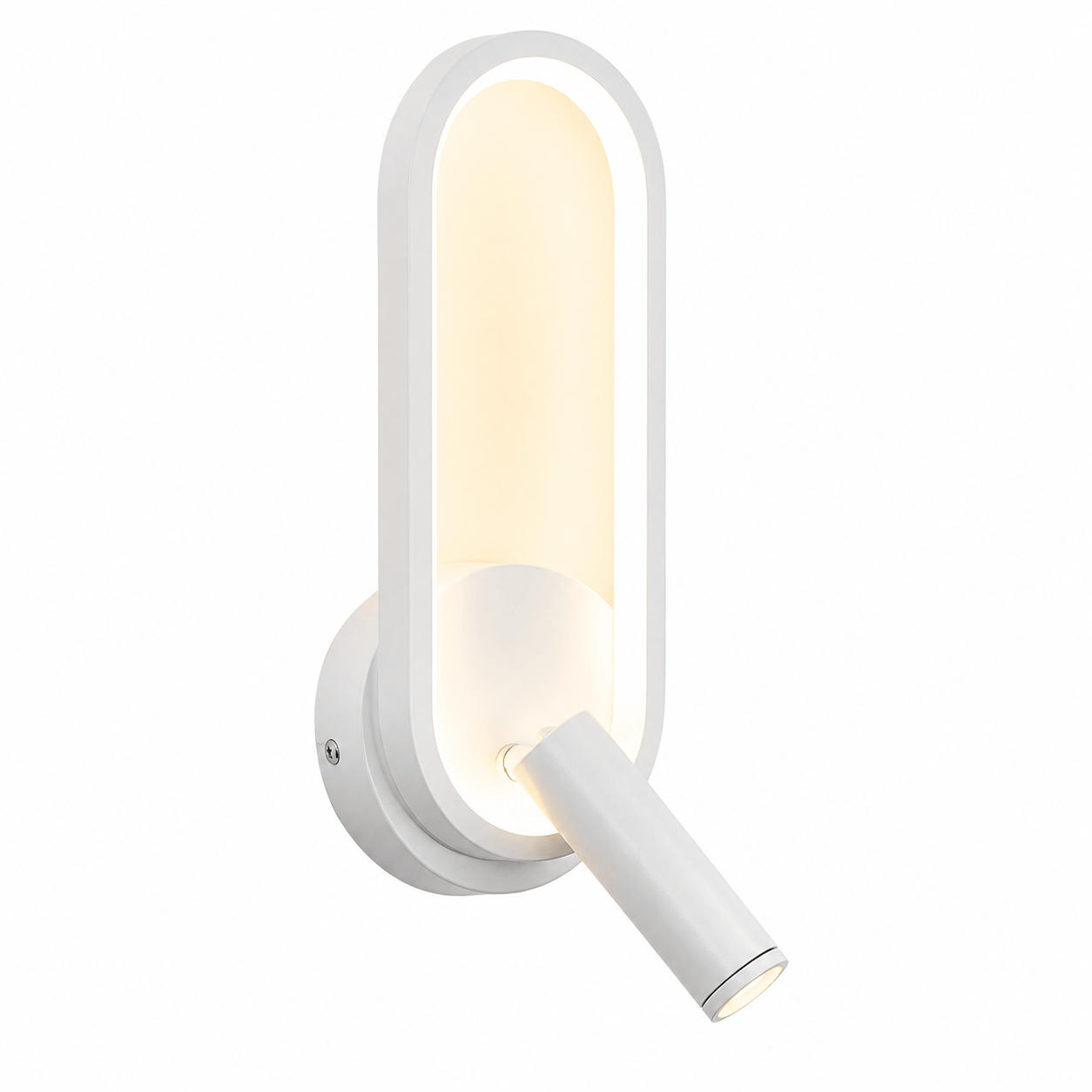 Sofello Applique murale LED design moderne – noir, blanc, argent - Oval où ronde – chambre, salon, couloir