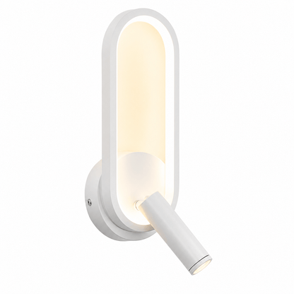 Sofello Applique murale LED design moderne – noir, blanc, argent - Oval où ronde – chambre, salon, couloir