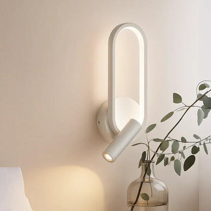 Sofello Applique murale LED design moderne – noir, blanc, argent - Oval où ronde – chambre, salon, couloir
