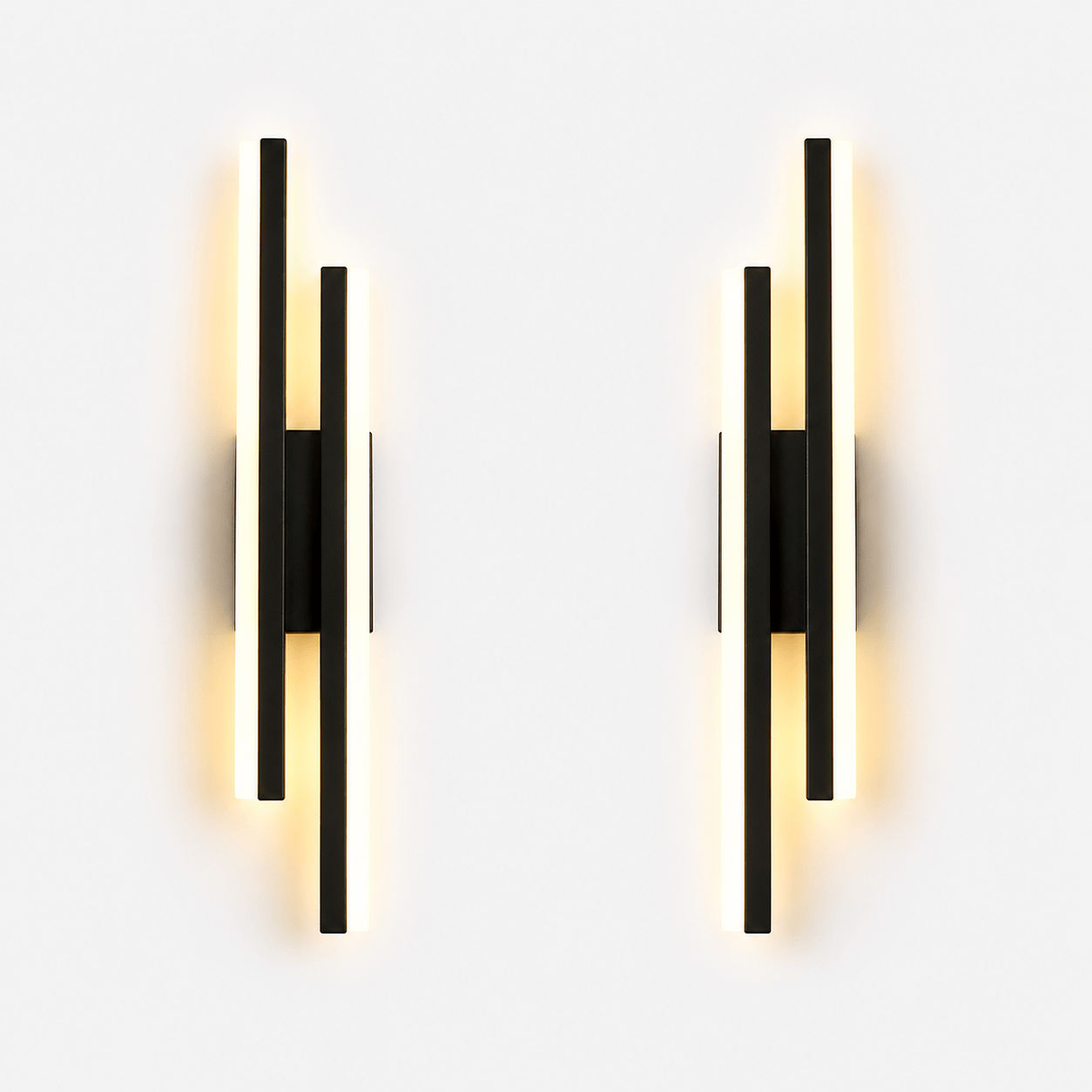 Sofello Applique murale LED dimmable métal & acrylique – 3 températures de couleur – noir ou doré – chambre, salon, couloir