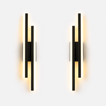 Sofello Applique murale LED dimmable métal & acrylique – 3 températures de couleur – noir ou doré – chambre, salon, couloir