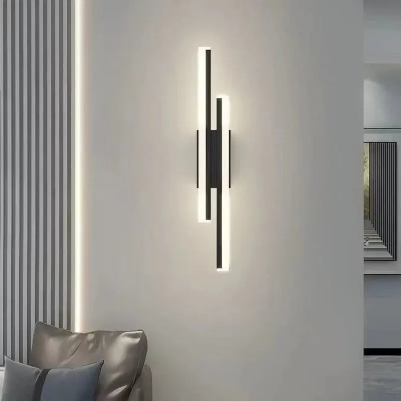 Sofello Applique murale LED dimmable métal & acrylique – 3 températures de couleur – noir ou doré – chambre, salon, couloir