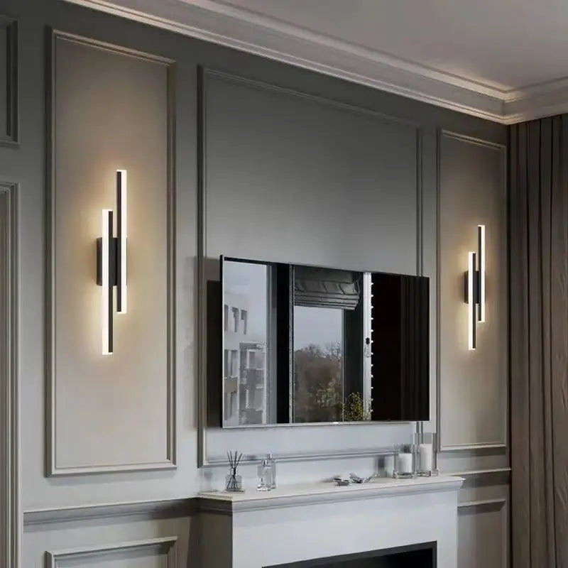 Sofello Applique murale LED dimmable métal & acrylique – 3 températures de couleur – noir ou doré – chambre, salon, couloir