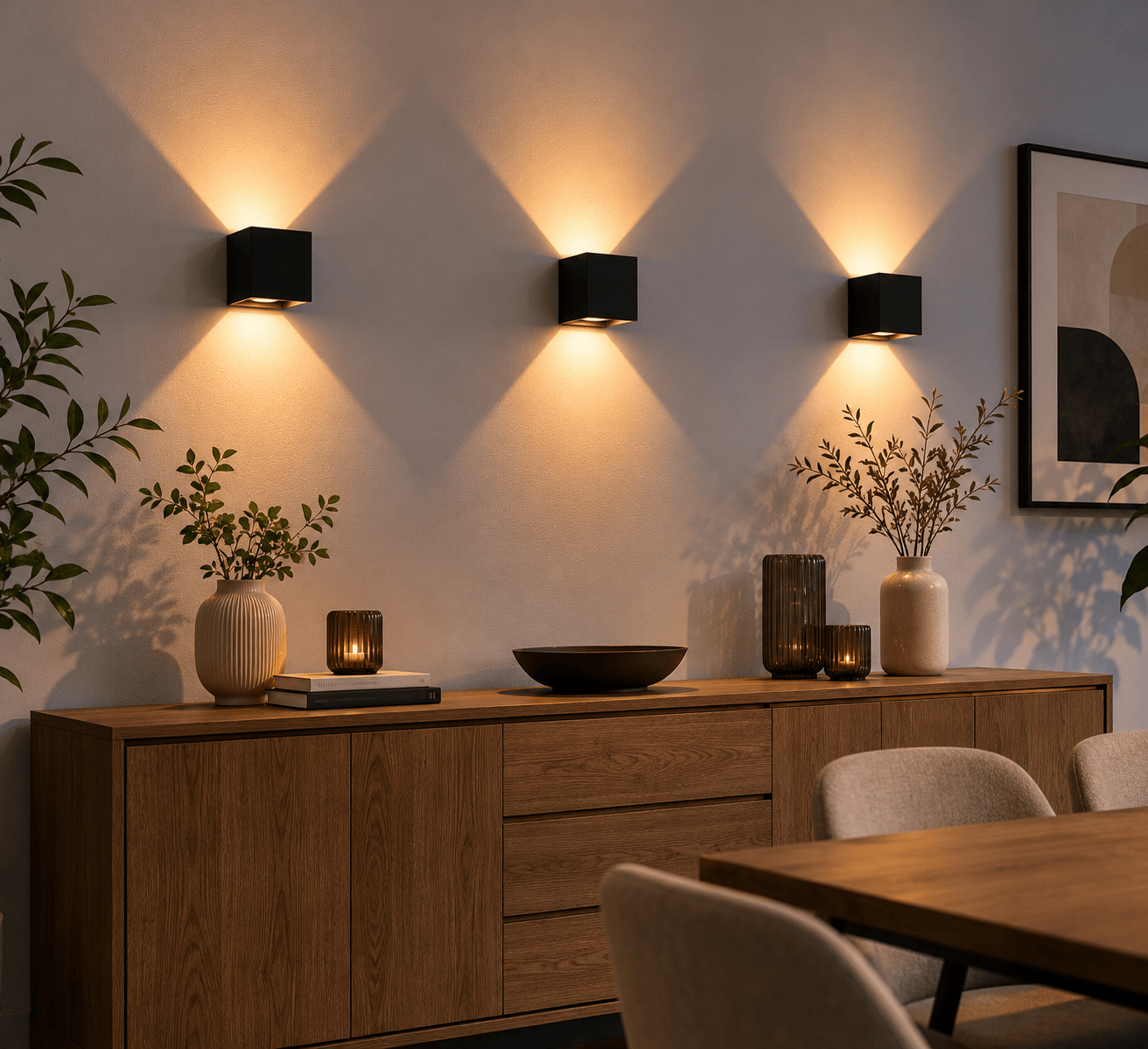 Sofello Applique murale LED noire aluminium – IP65 intérieur/extérieur – haut & bas – salon, couloir, façade