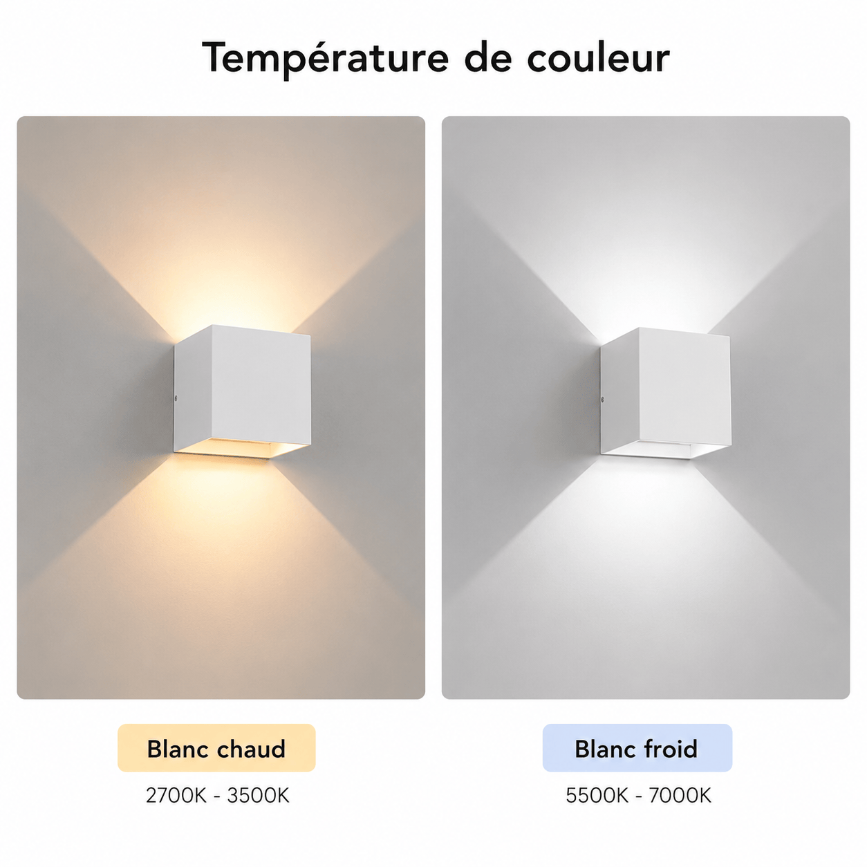 Sofello Applique murale LED noire aluminium – IP65 intérieur/extérieur – haut & bas – salon, couloir, façade