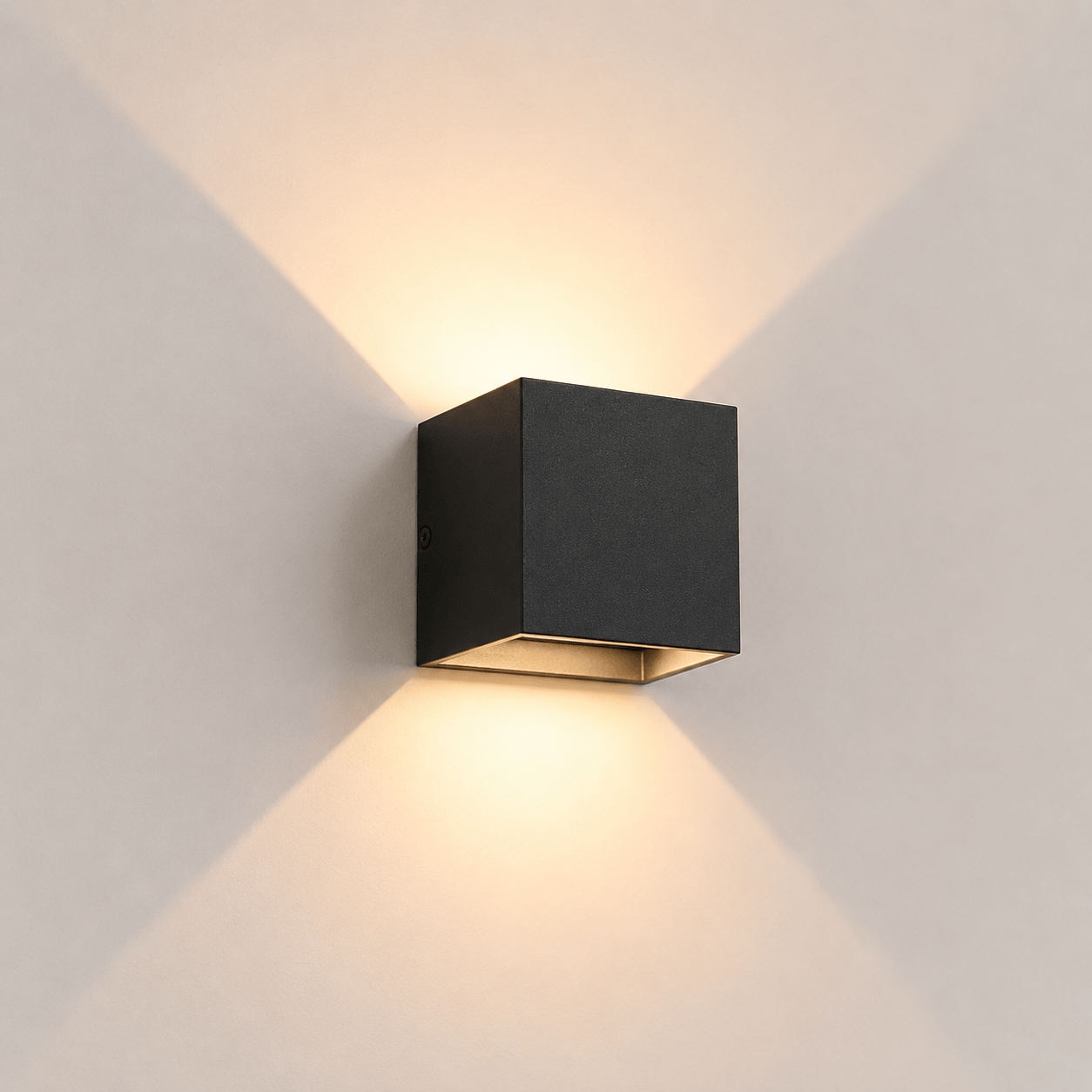 Sofello Applique murale LED noire aluminium – IP65 intérieur/extérieur – haut & bas – salon, couloir, façade