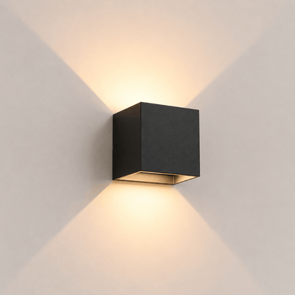 Sofello Applique murale LED noire aluminium – IP65 intérieur/extérieur – haut & bas – salon, couloir, façade