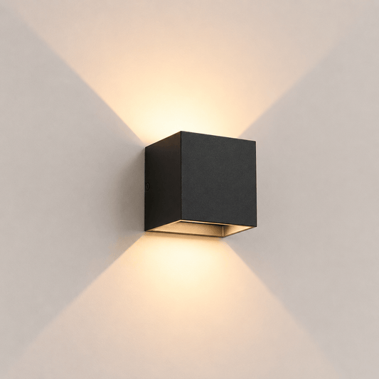 Sofello Applique murale LED noire aluminium – IP65 intérieur/extérieur – haut & bas – salon, couloir, façade