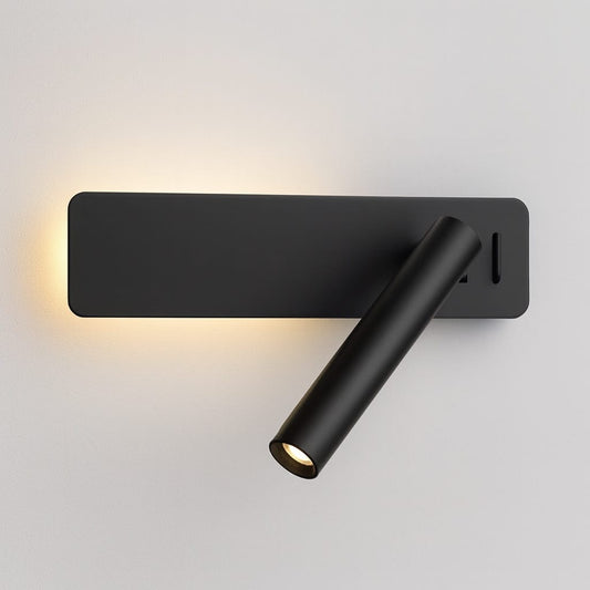 Sofello Applique murale liseuse LED orientable noire ou blanche, pour chambre, chevet et bureau