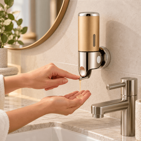 Sofello Distributeur de savon liquide mural manuel, 500 à 1500 ml, cuisine et salle de bain