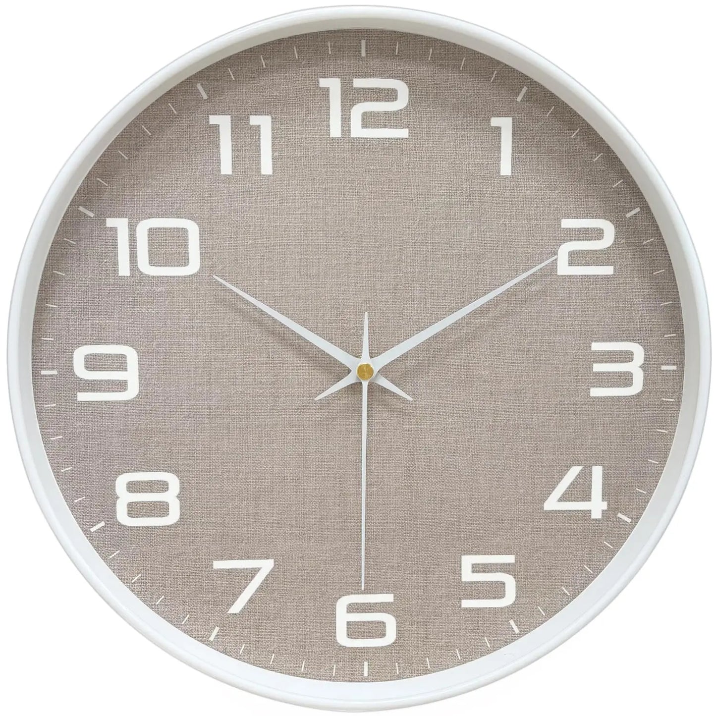 Sofello Horloge murale classique chiffres larges, blanc et noir, silencieuse salon bureau 20/25/30 cm