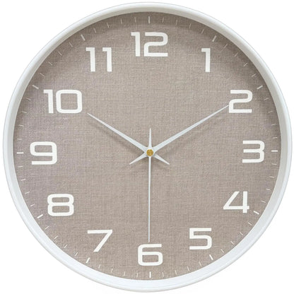 Sofello Horloge murale classique chiffres larges, blanc et noir, silencieuse salon bureau 20/25/30 cm