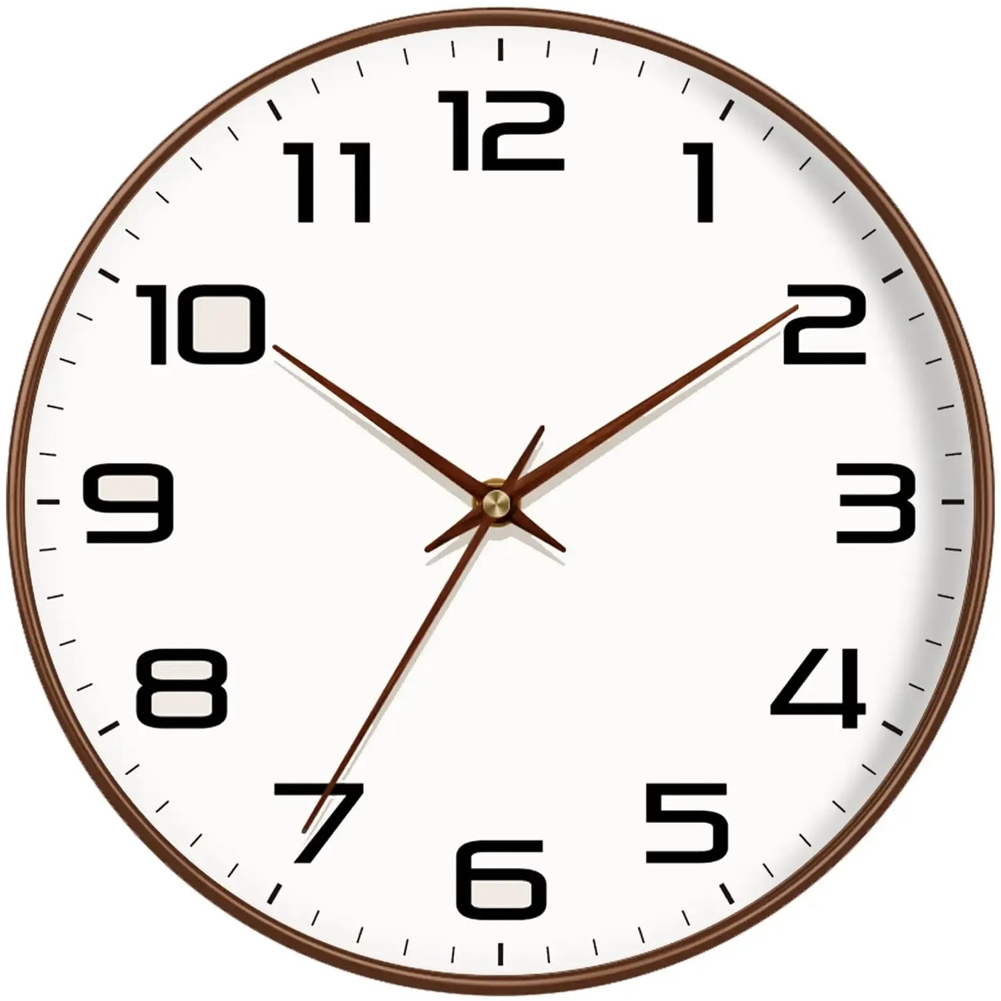 Sofello Horloge murale classique chiffres larges, blanc et noir, silencieuse salon bureau 20/25/30 cm