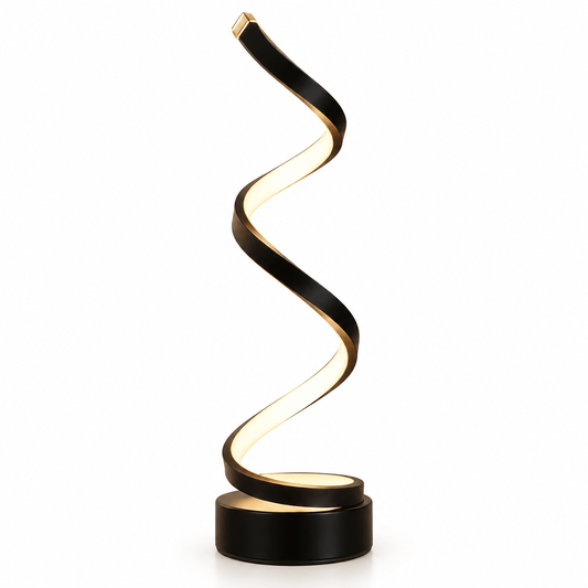 Sofello Lampe de chevet spirale LED dimmable, hauteur ajustable 15 à 30cm, pour chambre, salon et bureau
