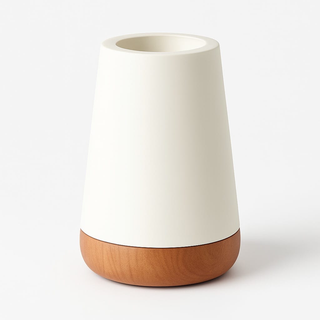 Sofello Lampe de chevet tactile 13 couleurs LED, télécommande, rechargeable USB, bois et blanc - chambre, salon