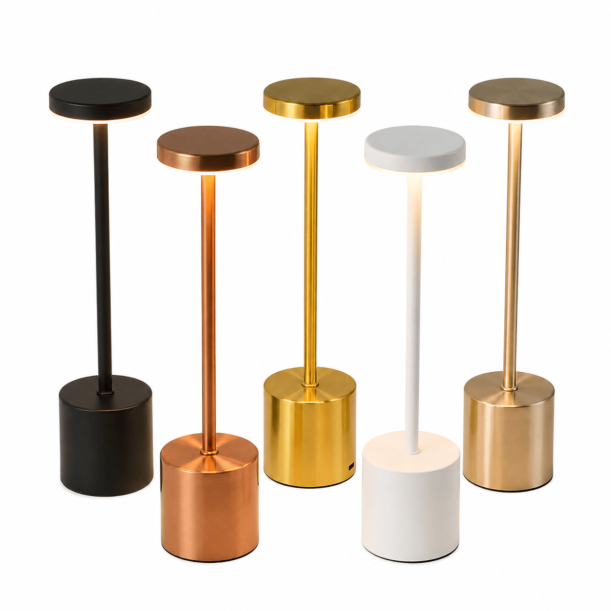 Sofello Lampe de chevet tactile sans fil rechargeable, LED dimmable en métal, plusieurs coloris - chambre, salon, bureau