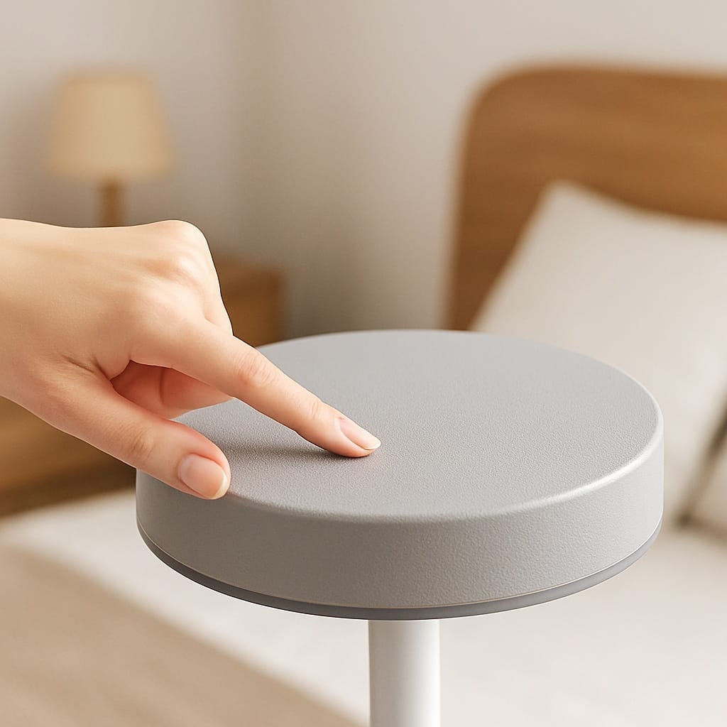 Sofello Lampe de chevet tactile sans fil rechargeable, LED dimmable en métal, plusieurs coloris - chambre, salon, bureau
