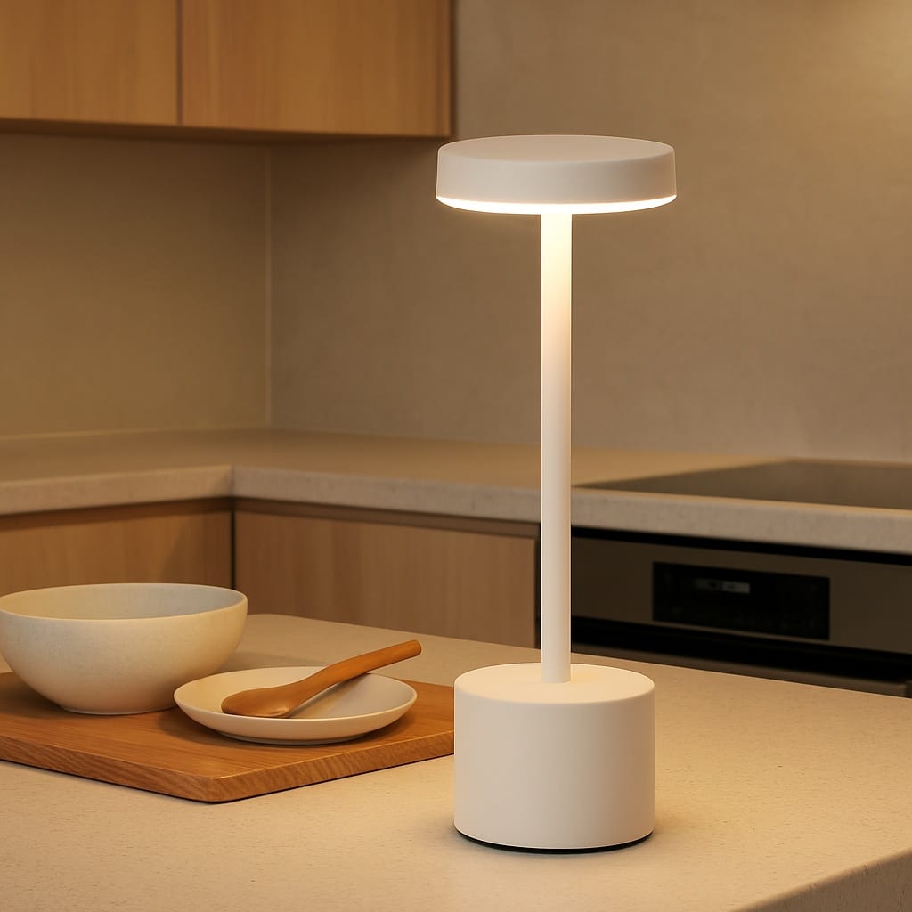 Sofello Lampe de chevet tactile sans fil rechargeable, LED dimmable en métal, plusieurs coloris - chambre, salon, bureau