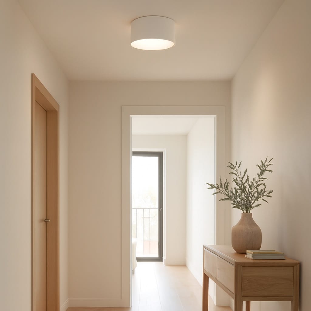 Sofello Plafonnier LED cylindrique moderne noir ou blanc, 1, 2 ou 3 spots, pour salon, couloir et chambre
