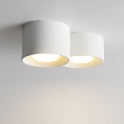 Sofello Plafonnier LED cylindrique moderne noir ou blanc, 1, 2 ou 3 spots, pour salon, couloir et chambre
